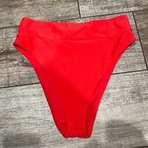 Aerie | Coral Red Swim High Waisted Bottoms